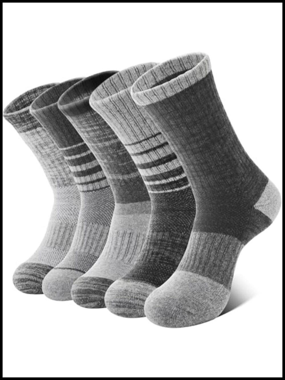 Merino Wool Hiking Crew Socks for Women Cushioned Arch Support